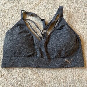 Puma Women's Charcoal Sports Bra